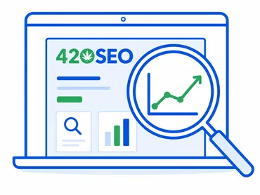 Review growth and reputation icon